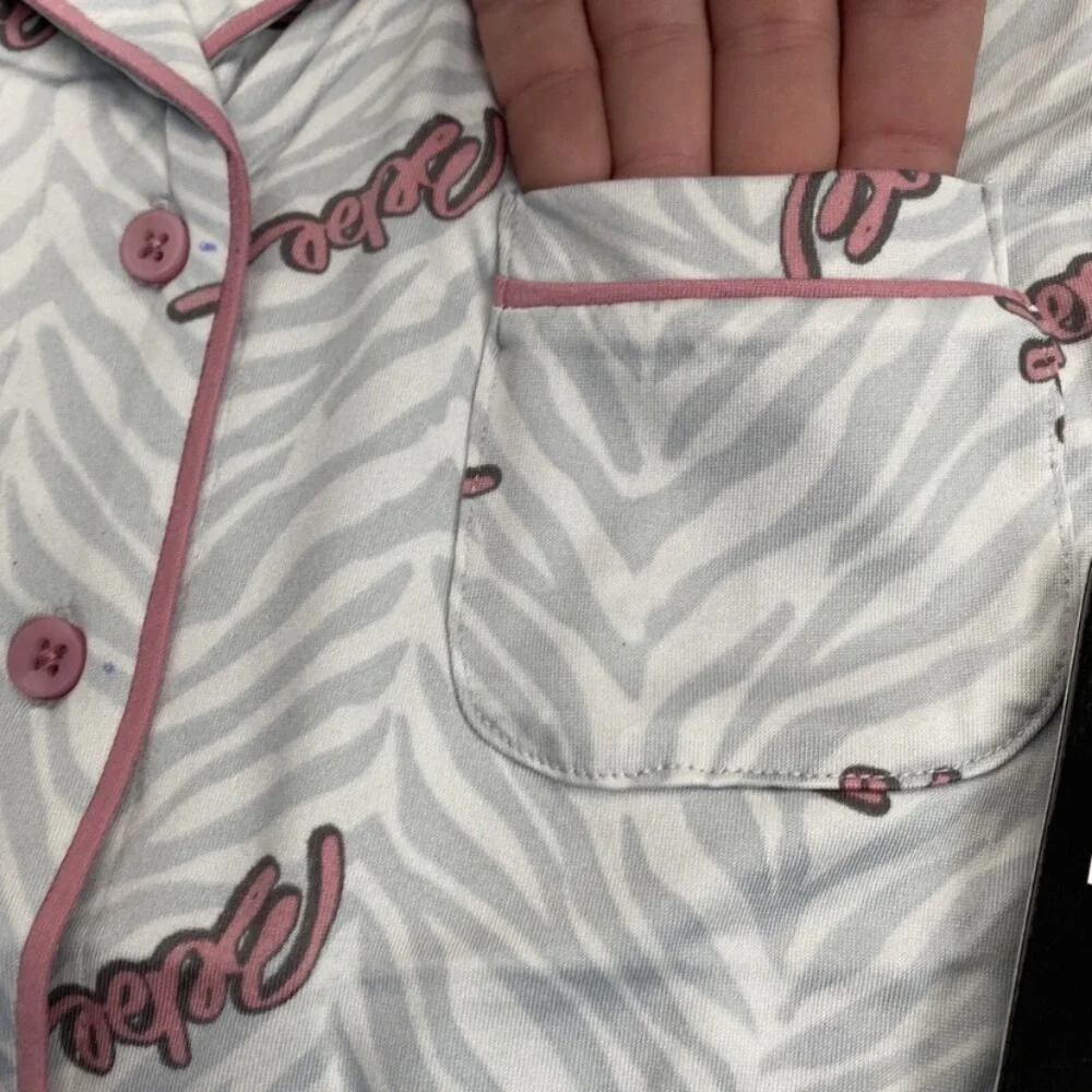 Bebe Women’s Pink and White Pajama Set - Picture 4 of 10